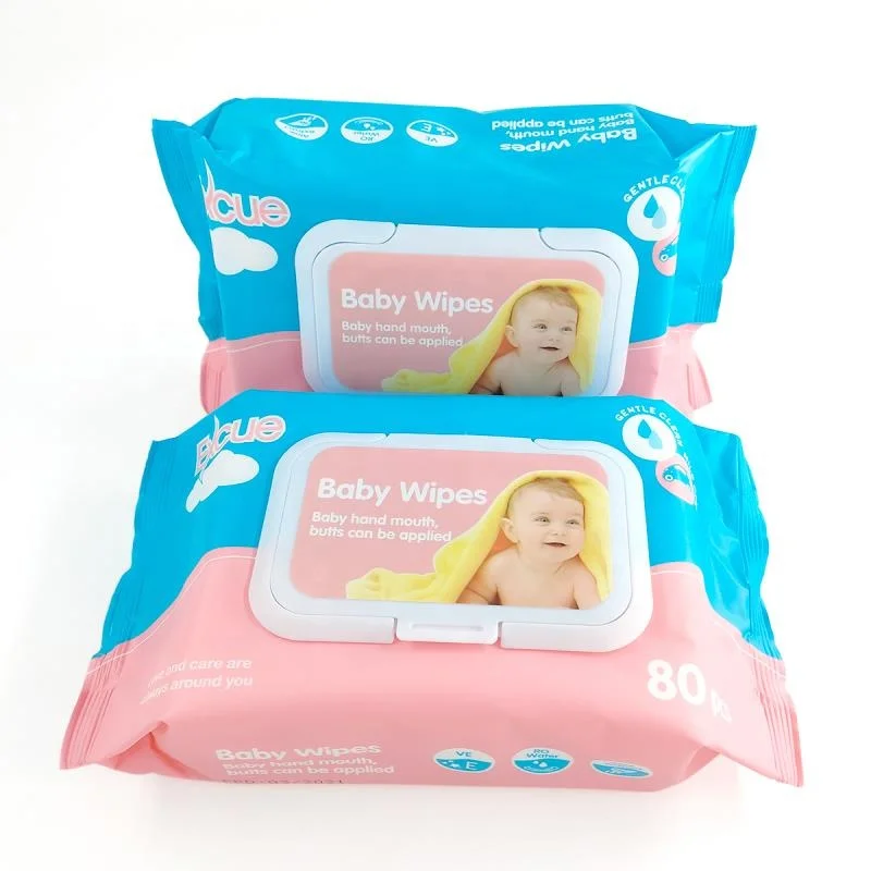FSC GMPC toallitas humedas 99.9 pure water wipes soft care baby private label wet 80 wipes individual sensitive newborn