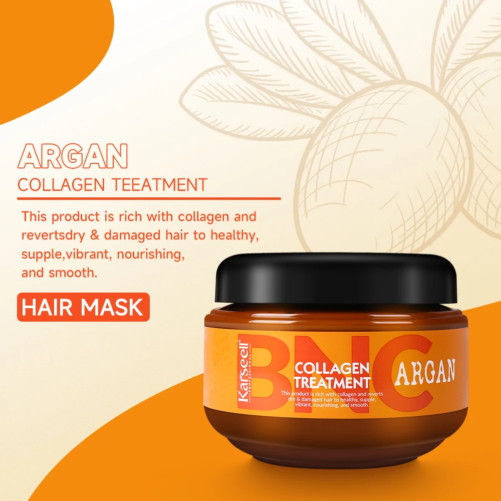 Private Label Custom Smoothing Keratin Curly Hair Treatment Cream Argan Oil Hair Mask