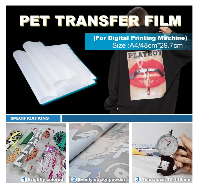 Transparent Dtf Films A A Size Sheets Filme Pelicula Dtf Pet Film