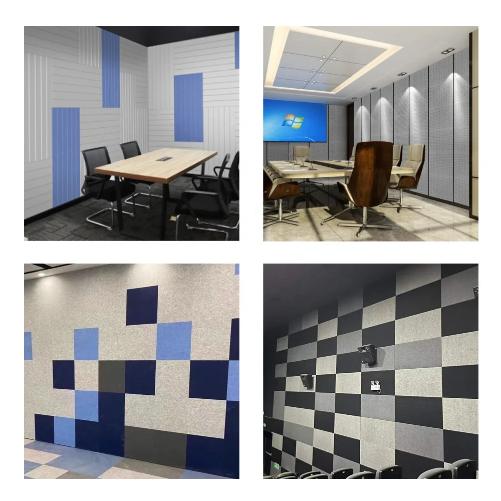 Pet Felt Sound Absorbing Panels Flame Retardant Soundproof Wall Panels Acoustic Panels