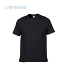 Black T-shirt BestSub Wholesale Custom Personalized Black Sublimation Polyester Print Cotton T-Shirt