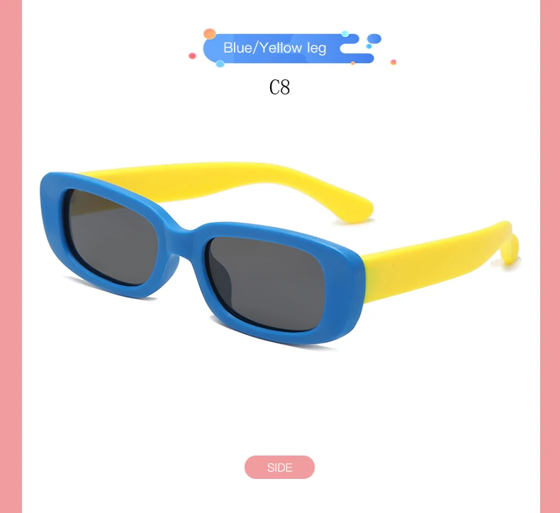 Children Polarized Sunglasses Kids Square Rectangle Sunglasses Tr90 Sun