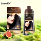 Gray Fast To Organic Ginseng Natural Permanent Black Hair Dye Shampoo For Women Covering Gray Hair