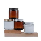 Candle Clear Customize Soy Wax Candle Home Decorative Hand Poured 4oz 8oz Clear Amber Scented Glass Jar Candle