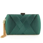 Clutch Wholesale Metal Chain Shoulder Women Luxury Evening Bags Ladies Party Wedding Clutch Bags With Tassel