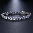 Wholesale Bracelets Bracelet Factory Wholesale Wheat Shape Tennis Bracelets 3A Cubic Zircon Silver Bracelet