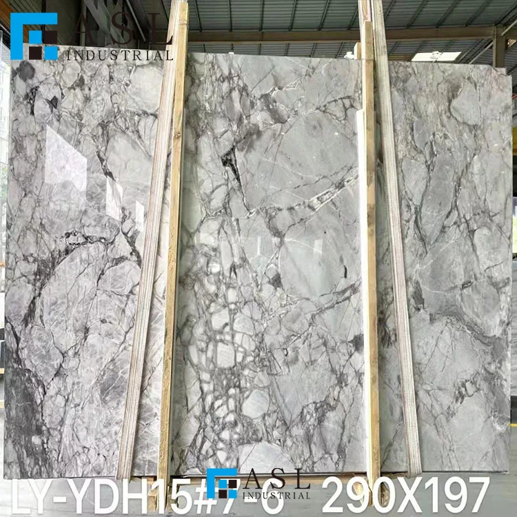 The factory designed and customized processing marble fish belly gray hotel lobby villa decoration