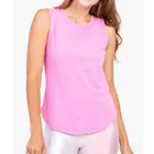 Cotton Tank Top Muscle Fit Breathable Dries Quickly Curved Hem Cotton Tank Top For Women Sport Wear
