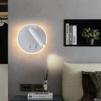 Modern Wall Lamp With Usb Bedroom Study Living Room Hotel Bedside Reading Wall Lamp Led Wall Lamp