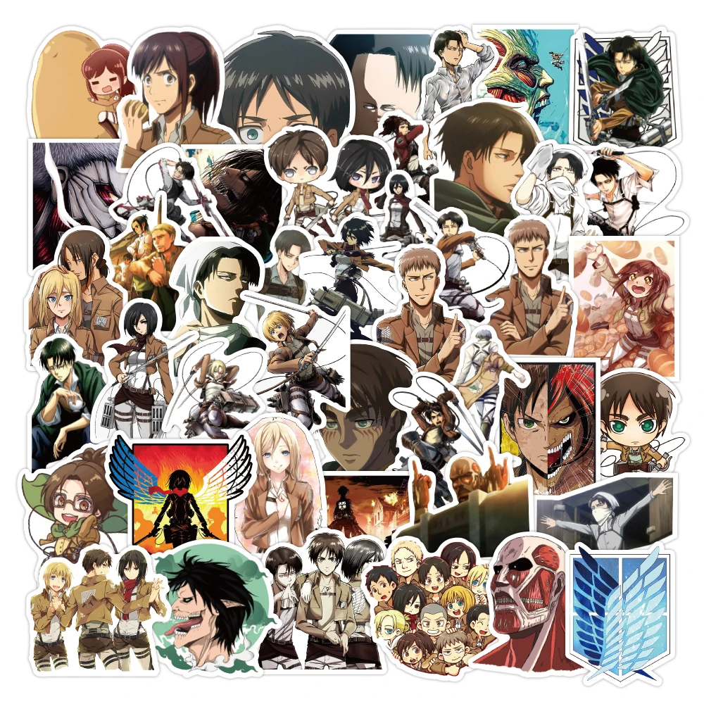 50pcs/pack Attack On Titan Anime Stickers Waterproof Skateboard Motorcycle  Guitar Luggage Laptop Bicycle Sticker Kids Toys - Buy Character Stickers,Adhesive  Stickers,Anime Stickers Product on Alibaba.com