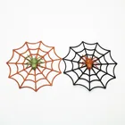 Wholesale Halloween Plastic Glittered Spider Wed With Spider Halloween Decoration