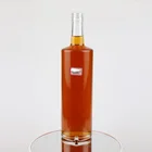 Glass Bottle NCT-065 Clear Glass Empty Bottle Square Transparent Glass Whisky Bottle
