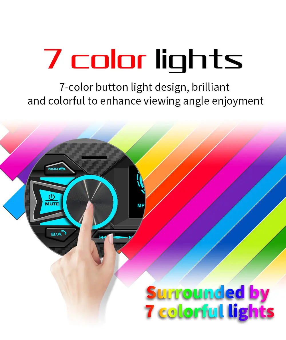 Creatall Universal Car MP3 Player Big Screen Hands-Free Radio AM USB Connection FM Transmitter Lossless Sound Quality Amplifier