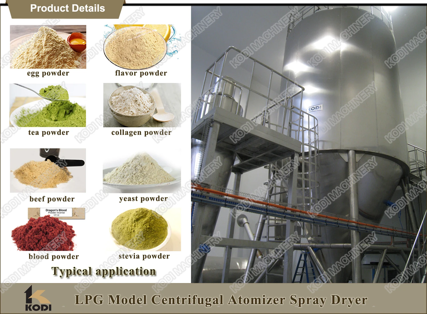 KODI Food Ingredients Flavour Spray Dryer