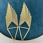Wedding Earrings Long For Earrings Wedding Earrings Rhinestone Triangle Crystal Long Tassel Chain Earrings For Women