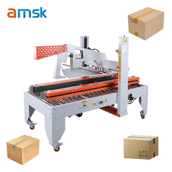 SX-5050 tape Pneumatic Folding Top Machine high speed  Automatic High Quality Tape Sealing Machine