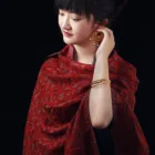 Scarfs Fashion Red Wholesale 2021 Women Wedding Scarfs Fashion Red Lace 100% Cashmere Shawls