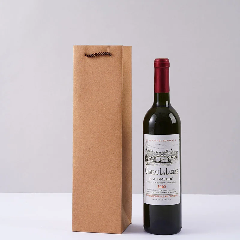 Full color wholesale custom size logo high quality portable gift packaging with window paper bag for wine bottle Full color wholesale custom size logo high quality portable gift packaging with window paper bag for wine bottle