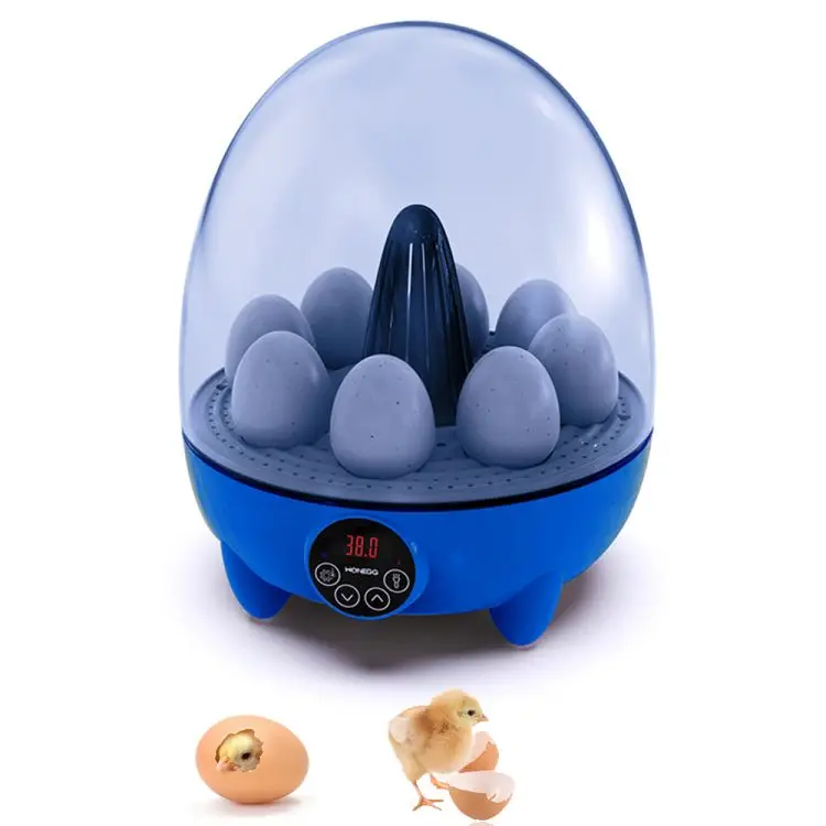 Incubators for Hatching Eggs 8 Egg Incubator with LED Light Temperature Control 360 Degree View Chicken Egg Incubators for Duck