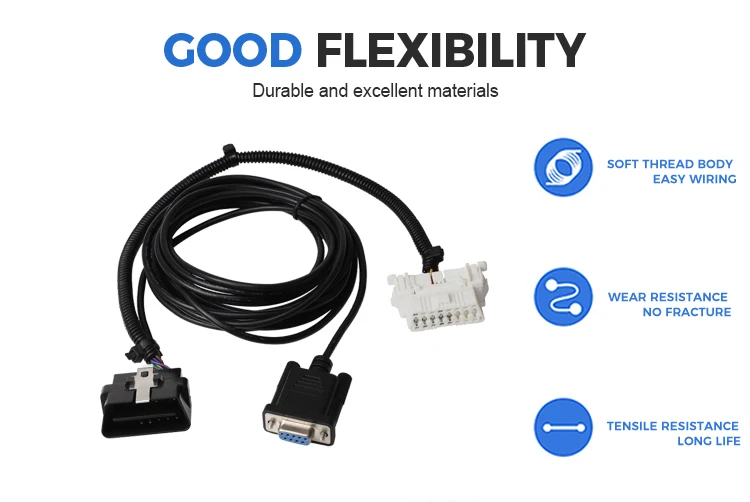 product obdii 16pin male to female y cable with db9p obd2 to db15test cable for vga interface diagnostic diy programming-5