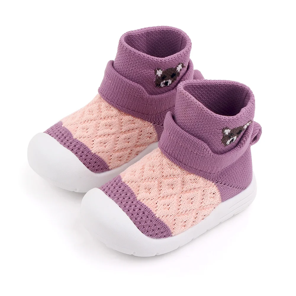 Spring and Autumn New Baby Color Flying Fabric Soft Soled Children's Toddler Socks Shoes supplier
