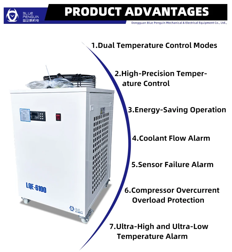 Vietnam Co2 Laser Chiller, LQE-6100, AC 1PH 220V, 500 W - detail 18