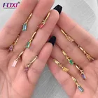 Diamond Earrings Earrings Clear White Cz Diamond Brincos Zirconia Stud Mexican Earrings For Women