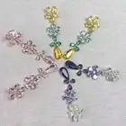 Flower Earrings Fashion Trendy Sun Flower Water Drop Gem Diamond Drop Earrings For Women