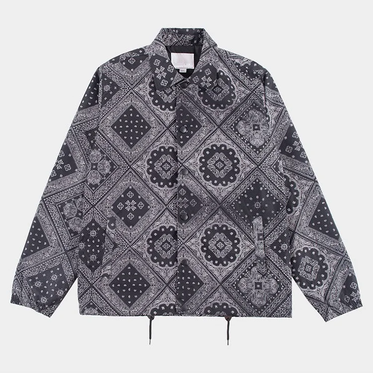 black bandana print jacket