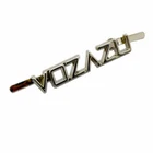 Metal Bag Golden Customized Letter Logo Prong On Back Metal Plate For Bag