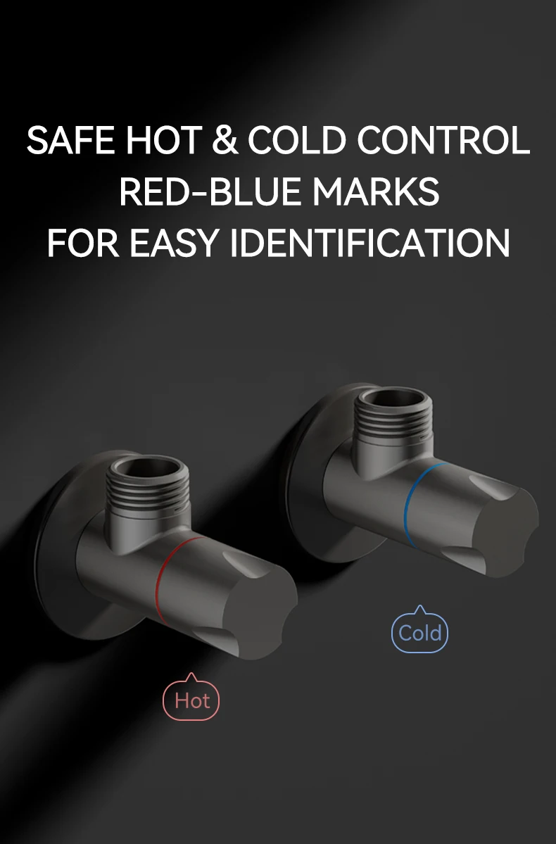 Gunmetal Brass Leak-proof Explosion-proof Large Flow Angle Valve Hot and Cold Universal Toilet Water Heater Angle Valve factory