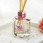 Glass Glassglassglass Family Aromatherapy Packaging Empty 80 Ml Fragrance Scented Reed Diffuser Glass Bottle