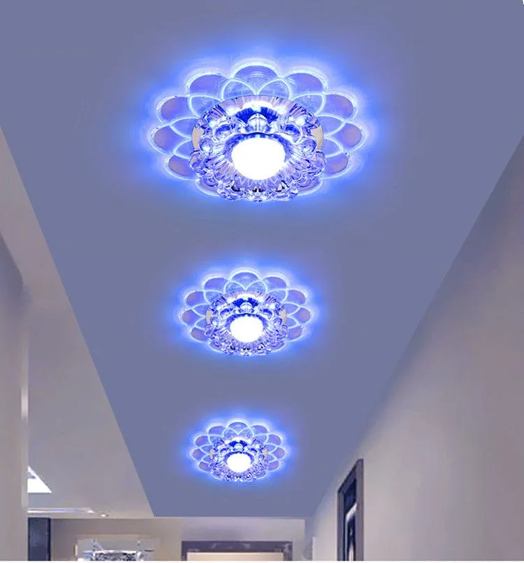 Crystal aisle light round living room led porch corridor balcony light acrylic ceiling light