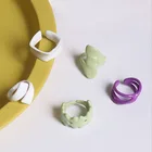 Ring Fashion Customizable Size Color New Polymer Clay Ring Fashion Resin Ring Acrylic Ring