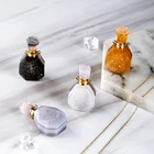 Unique Jade New Design Natural Cystal Perfume Necklaces For Wwomen Unique Crystal Jade Stone Perfume Bottle Necklaces