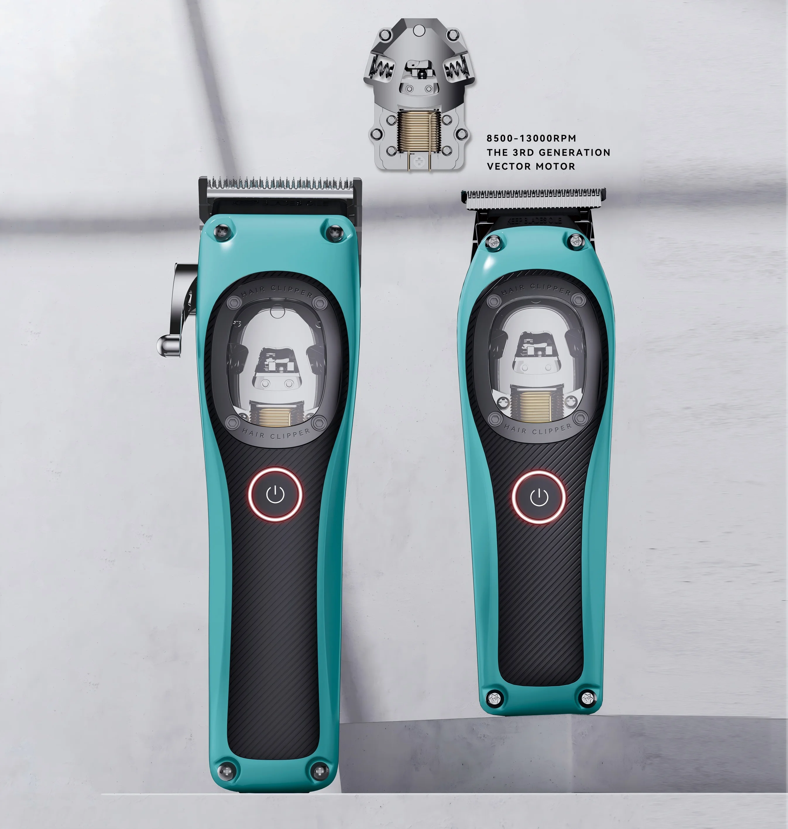 High Speed Vector Motor Hair Clipper with Titanium Alloy Blade for Professional Beard Trimming