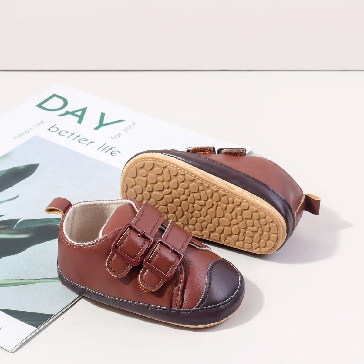 2025 Ing Autumn PU Leather First Walking Baby Boy Shoessolid Toddler Sport Shoes supplier