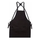 Black Kitchen Towel Black Durable Professional Grade Chef Apron For Kitchen BBQ And Grill With Towel Loop