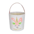 Gift Bag Wholesale Hot Sale Easter Gift Bag Embroidered Personalized Easter Bunny Basket For Kids