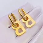Earring Copper Brass Letter B Earring Personalized Copper Brass High Quality Factory Price China Supplier