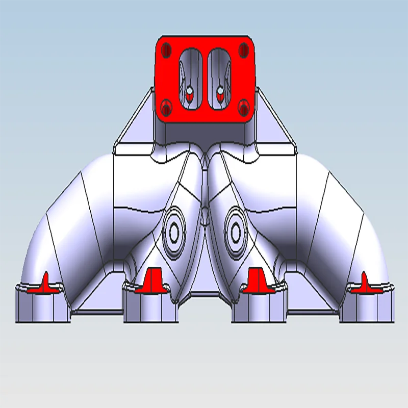 New 2.25 Inch Outlet Exhaust Manifolds with Natural Cast Finish details