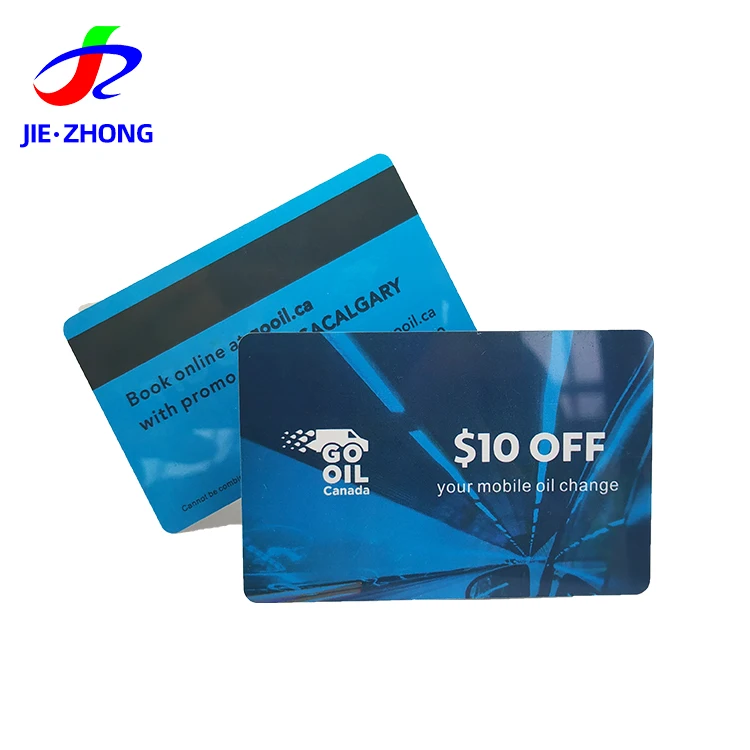 preprinted embossed magnetic stripe band pvc membership cards