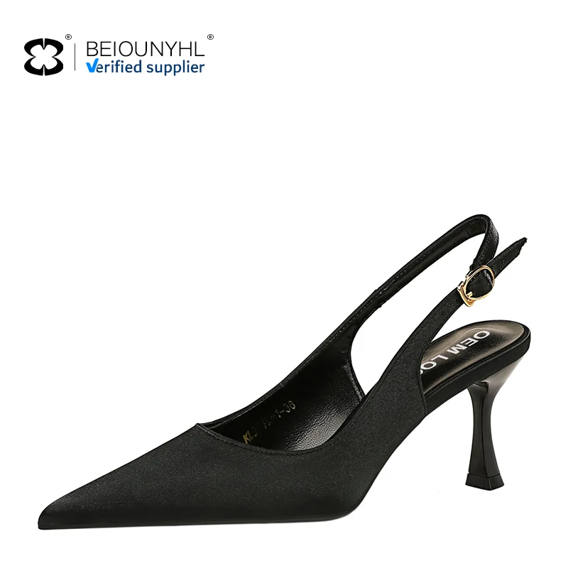 Outdoor Elegant Plus Size Party Daily Women Pumps Sandals Summer New Arrival Fashion Sexy Solid Color Pointed Simple High Heels