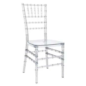 Wholesale Modern Transparent Crystal Hotel Banquet Napoleon Plastic Acrylic Tiffany Wedding Clear Chiavari Chair for Events