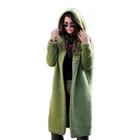 Cardigan Winter Burst Loose Knit Cardigan Big Sweater Hoodie Medium Long Coat Girl