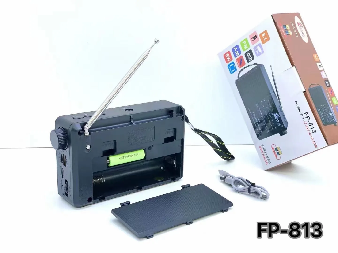 Factory Price FP-813 BT Speaker Wireless Portable Radio Subwoofer Card Mini Outdoor Sound Box RADIO RADYO