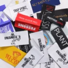 Custom Design Logo Private Clothing Garment Label Brand Labels Organic Cotton Fabric Woven Label No Moq For Apparel