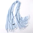 Scarf Women Scarf Fashion Lady Warm Long Pure Color Shawl 100% Cashmere Winter Soft Pashmina Scarf Womens