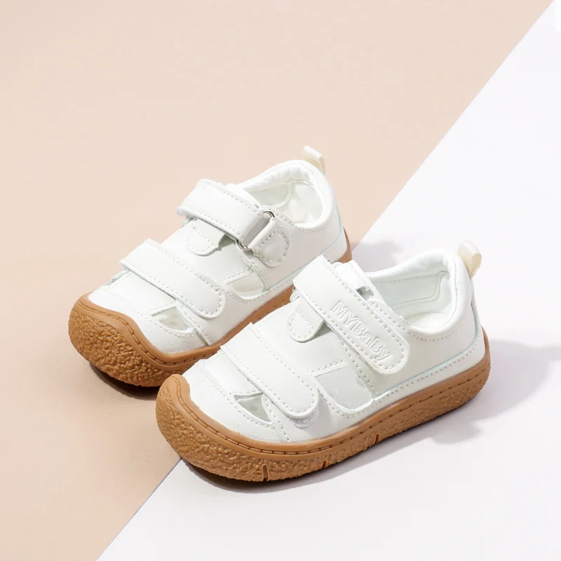 Hook&loop Summer Baby Girl Toddler Sandals Anti-Collision Toe Sound Baby Shoes When Walking supplier