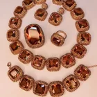 Gemstone Jewelry Sets RTS Sultanite Color Change Gemstone Earring Necklaces Bracelets Ring Brooch Jewelry Sets